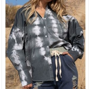 NEW POL Midnight Black Button Down Shirt